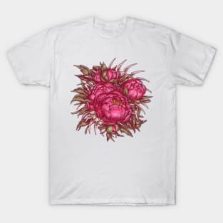 Peonies and bones T-Shirt